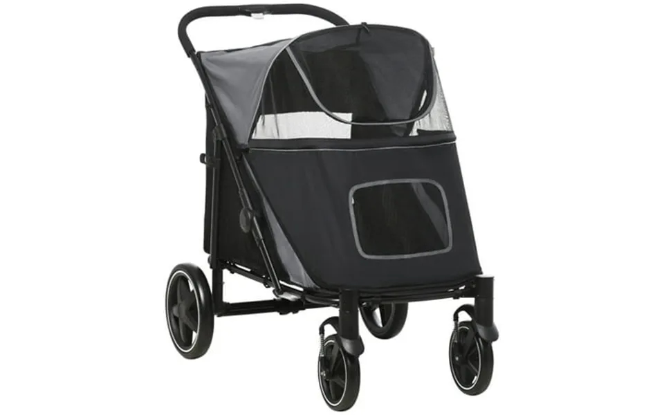 Cosotower One-click Foldable Doggy Stroller For Medium Large Dogs Pet Stroller With Storage Smooth Ride With Shock Absor