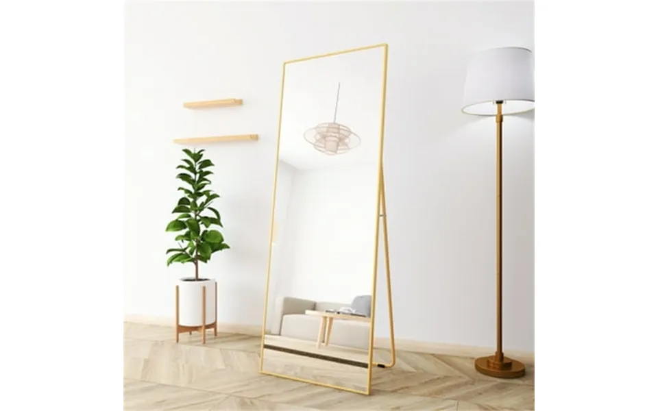 Cosotower Wall-mounted Alloy Frame Full Length Mirror Golden