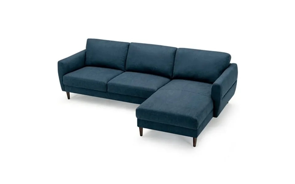 Costway 104 L-shaped Fabric Sectional Sofa W Chaise Lounge & Solid Wood Legs Navy
