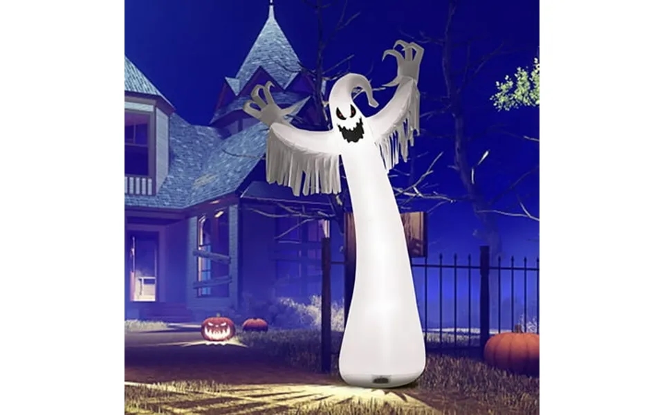 Costway 12ft Inflatable Halloween Blow Up Ghost Decoration W Built-in Led Light