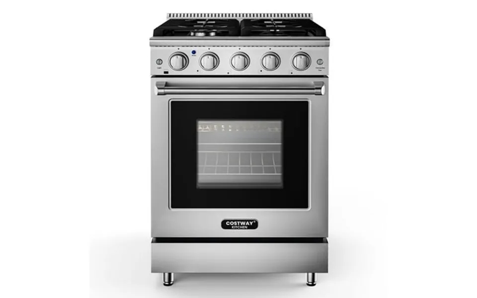 Costway 24 Inches Natural Gas Range Freestanding With 4 Burners Cooktop & 3