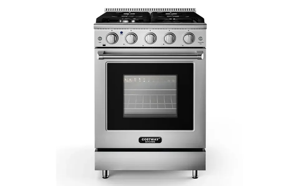 Costway 24 Inches Natural Gas Range Freestanding With 4 Burners Cooktop & 3