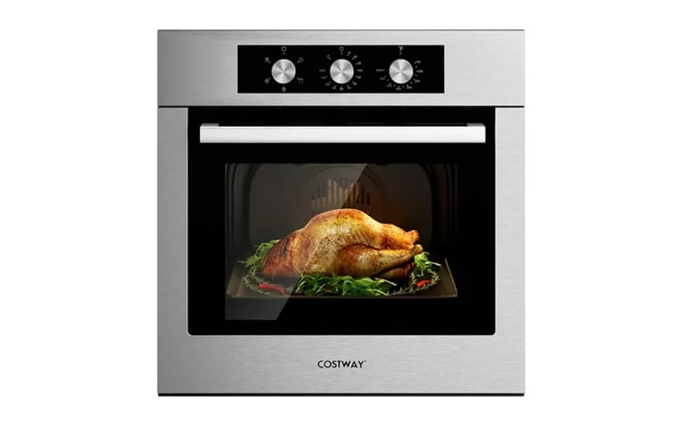 Costway 24 Single Wall Oven 2.47cu.ft Built-in Electric Oven 2300w W 5 Cooking Modes