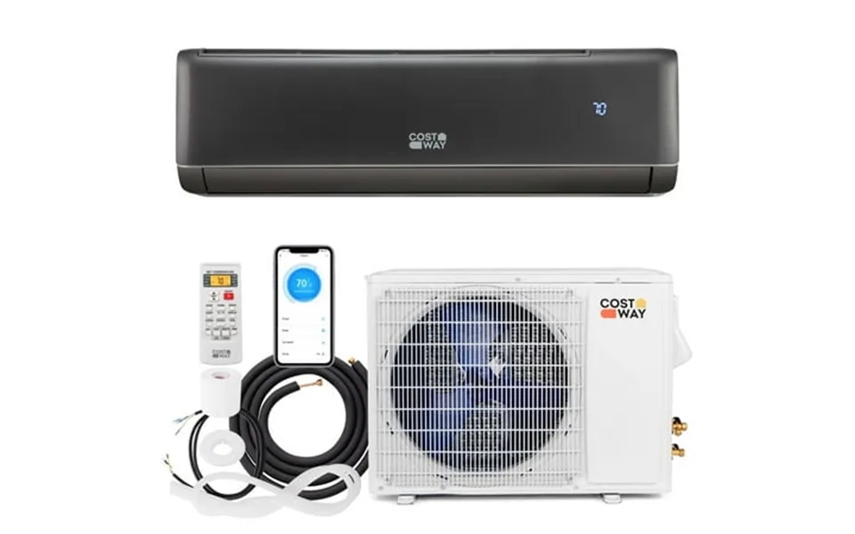 Costway 24000 Btu Wifi Enabled Mini Split Air Conditioner & Heater With Heat Pump
