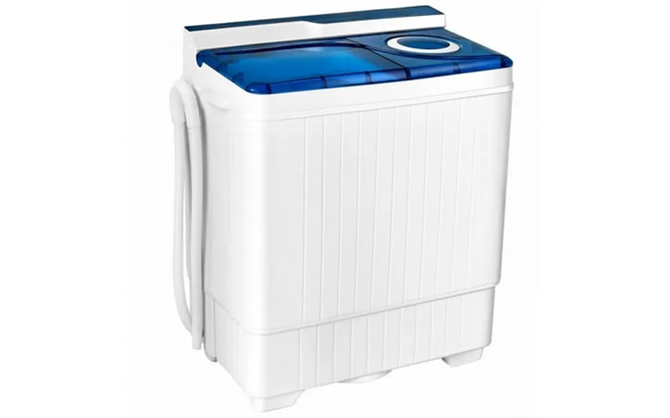 Costway 26lbs Portable Semi-automatic Washing Machine W Built-in Drain Pump Blue