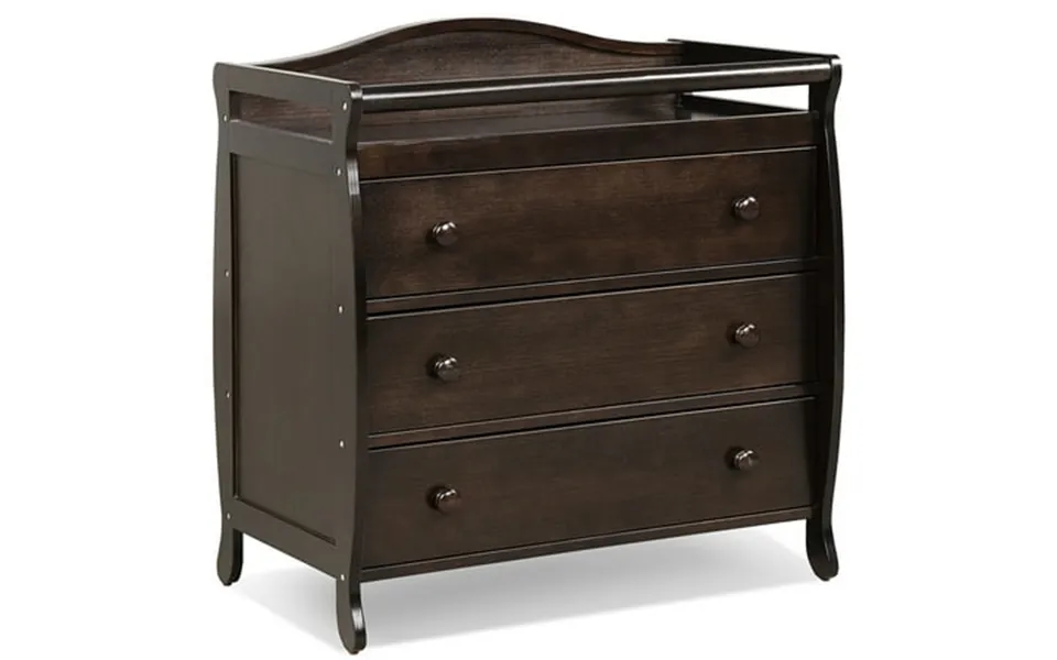 Costway 3 Drawer Baby Changing Table Infant Diaper Changing Station Wood With Safety Belt Brown