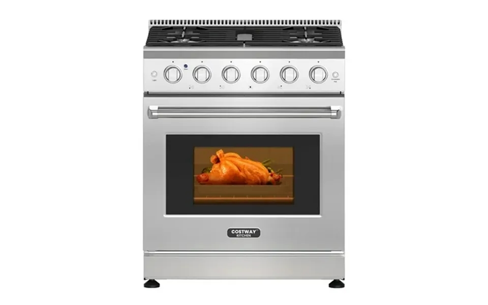 Costway 30 Natural Gas Range 120v With 5 Burners Cooktop & 4