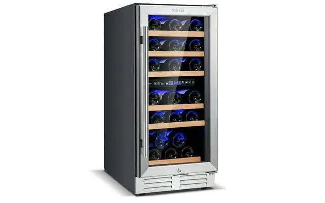 Costway 30-bottle Freestanding Wine Cooler 15 Dual Zones Wine Cellar W Temp Memory product image