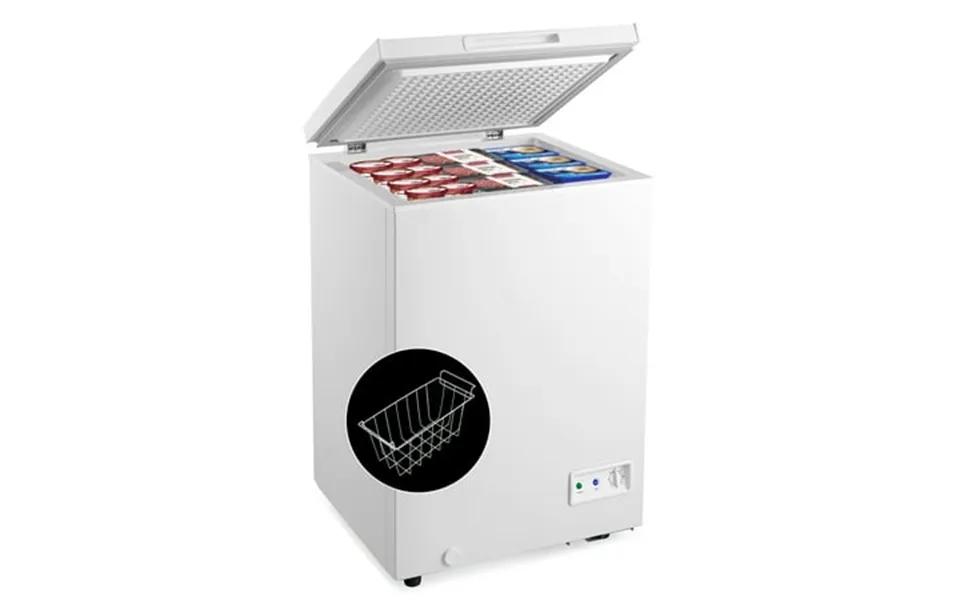 Costway 3.5 Cubic Feet Removable Storage Basket Chest Freezer