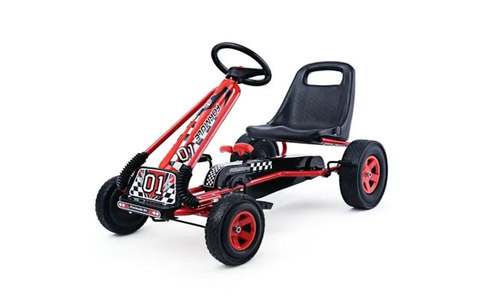 Costway 4 Wheels Kids Ride On Pedal Powered Bike Go Kart Racer Car Outdoor Play Toy Red