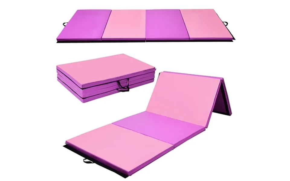 Costway 4 X 10 X 2 Folding Gymnastics Tumbling Mat Indoor Outdoor Gym Stretching Yoga