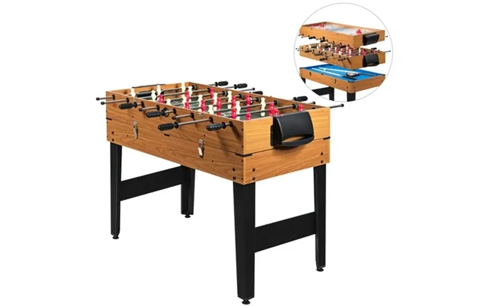 Costway 48 3-in-1 Multi Combo Game Table Foosball Soccer Billiards Pool Hockey For Kids