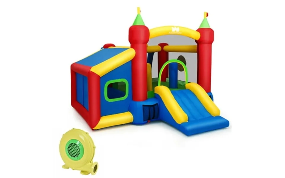 Costway 6-in-1 Inflatable Bounce House Blow Up Castle Toddler Kids Indoor Outdoor With 480 Blower