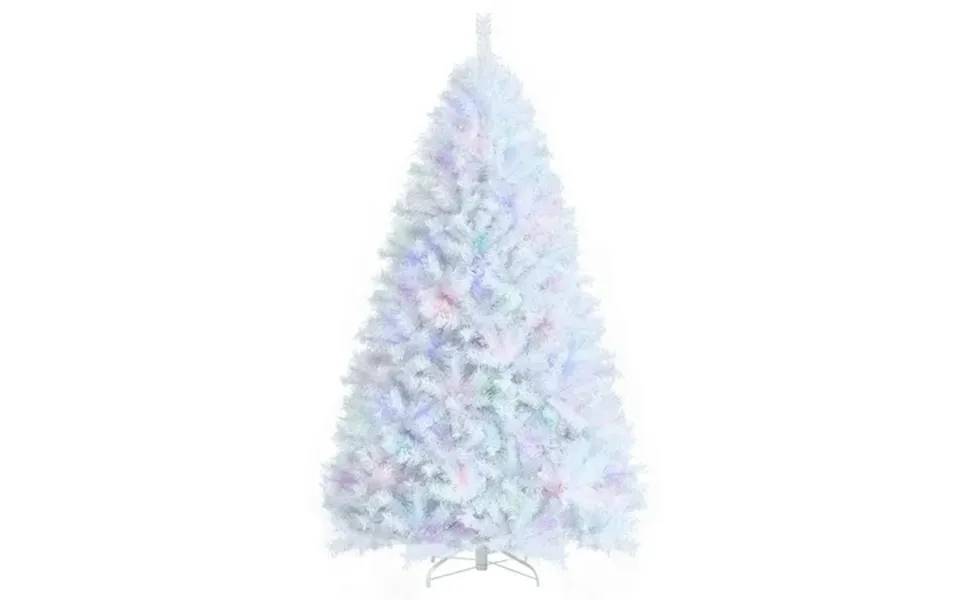 Costway 7ft White Iridescent Tinsel Artificial Christmas Tree With 1156 Branch Tips