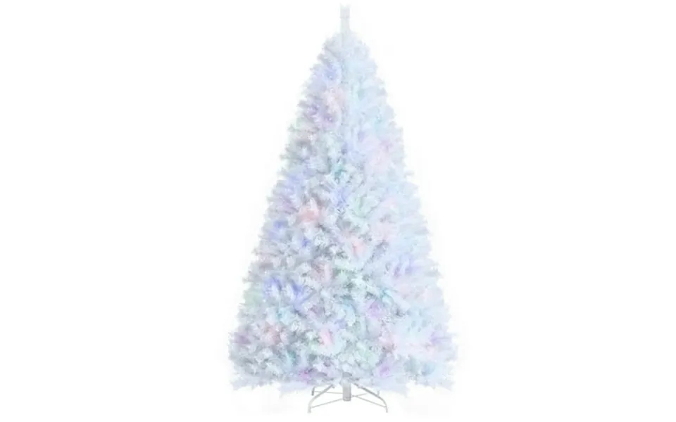Costway 8ft White Iridescent Tinsel Artificial Christmas Tree With 1636 Branch Tips