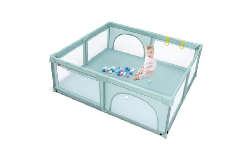 Costway Baby Playpen Extra Large Activity Center For Toddlers With Gate Anti-slip Base