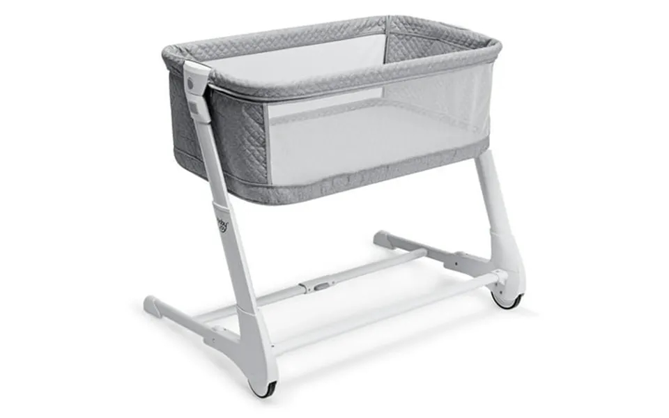 Costway Baby Side Bedside Sleeper Washable Mattress Height Adjustable Grey