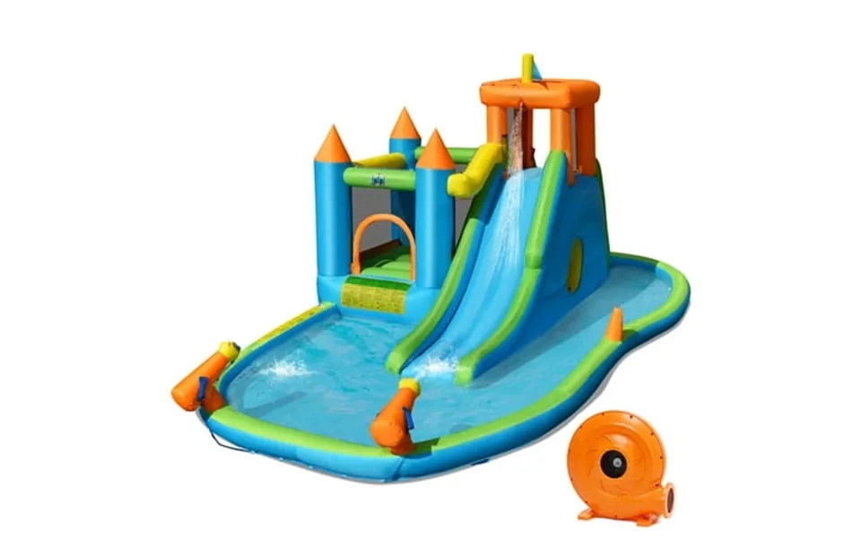 Costway Bountech Inflatable Water Slide Kids Bounce House Splash Water Pool W Blower