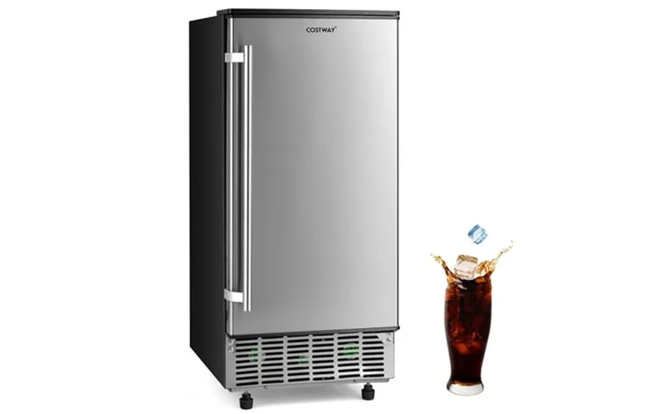 Costway Built-in Ice Maker Free-standing Under Counter Machine 80lbs Day W Light