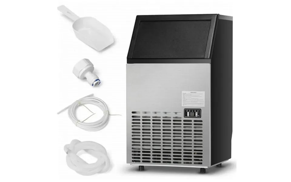 Costway Built-in Stainless Steel Commercial 110lbs 24h Ice Maker Portable Ice Machine