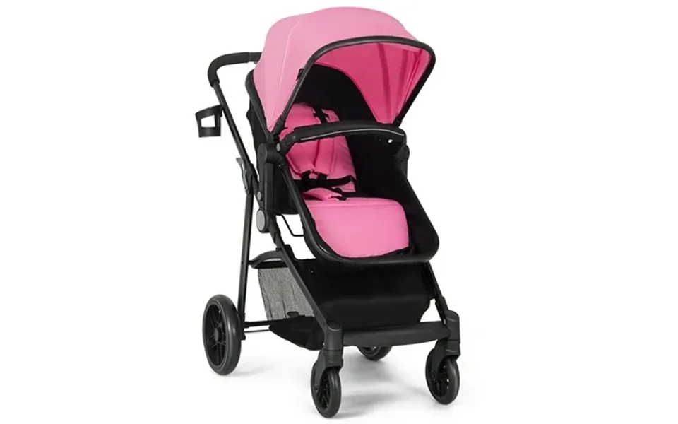 Costway Foldable Baby Stroller 2 In1 Newborn Infant Travel Buggy Pushchair Pink