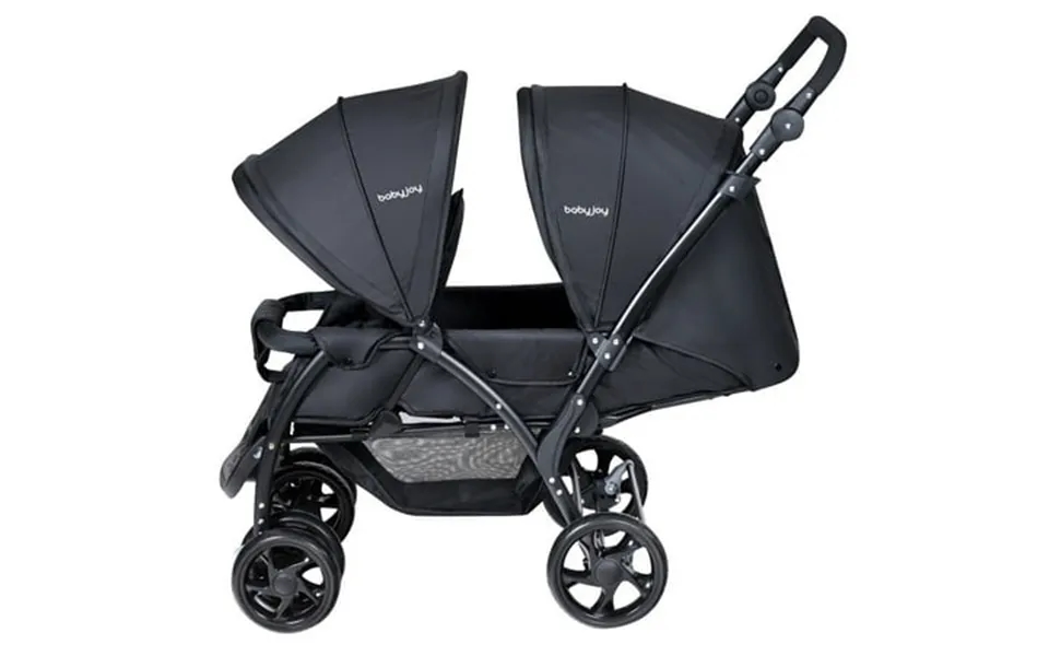 Costway Foldable Twin Baby Double Stroller Lightweight Travel Stroller Infant Pushchair