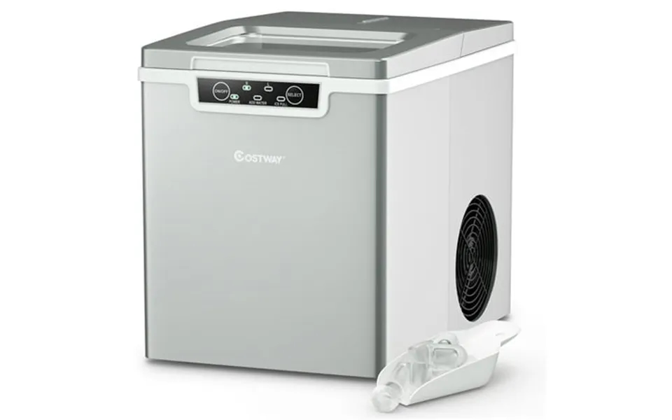 Costway Ice Maker Machine Countertop 26lbs 24h Portable W Scoop & Basket Silver