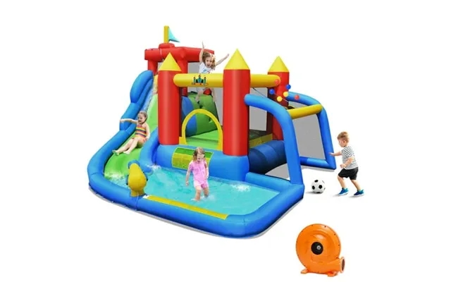 Costway Inflatable Bouncer Water Climb Slide Bounce House Splash Pool W Blower product image