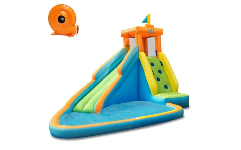 Costway Kids Bounce House Castle Splash Water Pool With 740w Blower