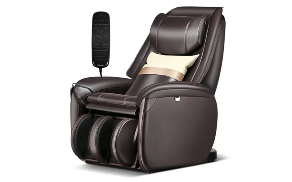 Costway Massage Chair Full Body Sl Track Zero Gravity With Pillow Reversible Footrest Heat Brown