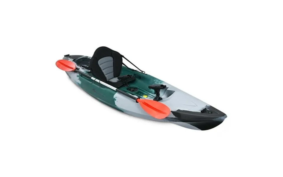 Costway Single Sit-on-top Fishing Kayak Single Kayak Boat W Fishing Rod Holders & Paddle