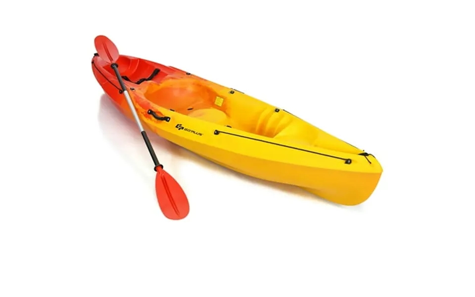 Costway Single Sit-on-top Kayak 0ne Person Kayak Boat W Detachable Aluminum Paddle