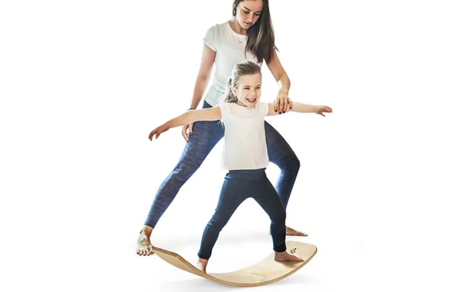 Costway Wooden Wobble Balance Board Kids Adult 35 Rocker Board Toy Support 660lbs