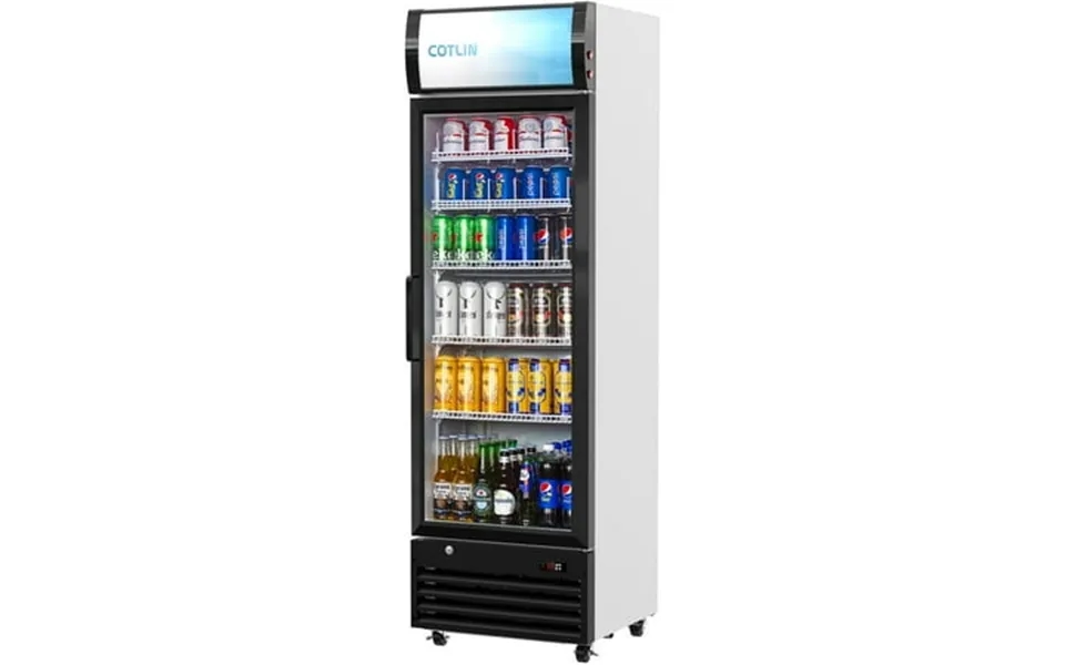 Cotlin 24 12.5 Cu.ft. Led Dual-pane Glass Door Coated Steel Upright Display Beverage Cooler Wx-p354