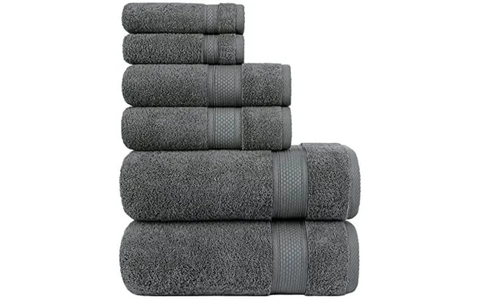Cotton Castle Luxury Hotel Series Turkish Towel Set Of 6 Pieces 2 Bath 2 Hand 2 Washclothes For Bathroom In Sauna Spa An
