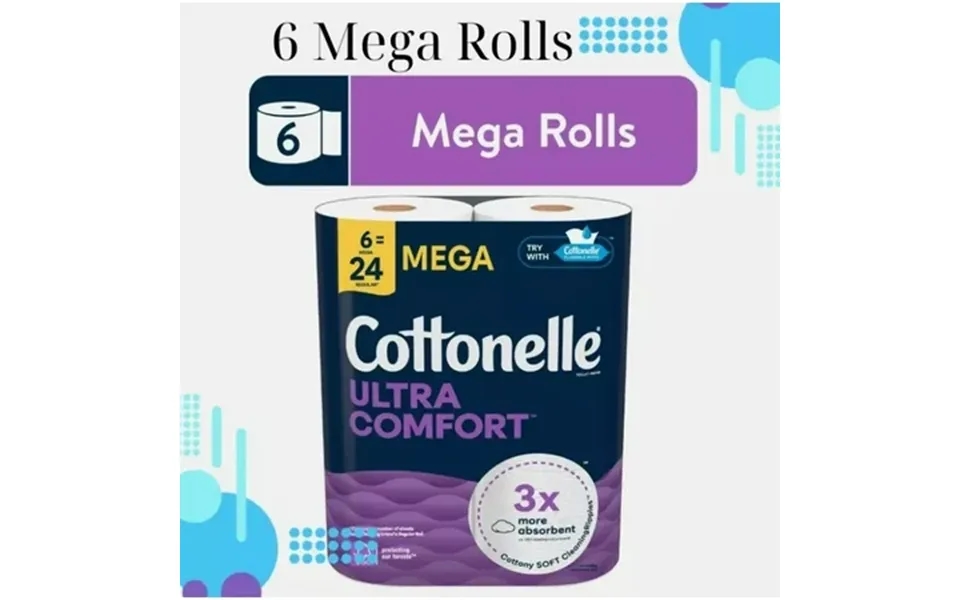 Cottonelle Ultra Comfort Toilet Paper 6 Mega Rolls