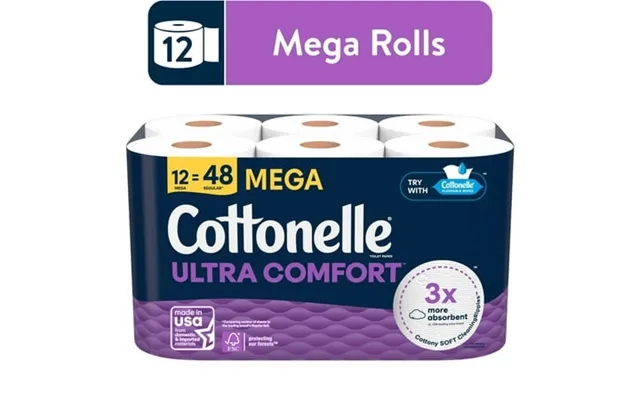 Cottonelle Ultra Comfort Toilet Paper Soft Toilet Tissue 12 Mega Rolls product image