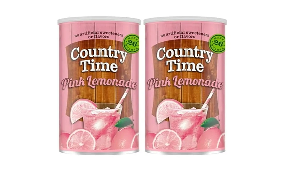 Country Time Pink Lemonade Naturally Flavored Powdered Drink Mix 63 Oz Canisters Pack Of 2
