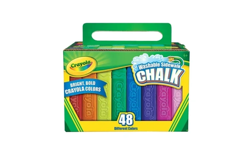 Crayoal 48 Pack Of Chalk And 12 Pack Of Washable Glue Bundle