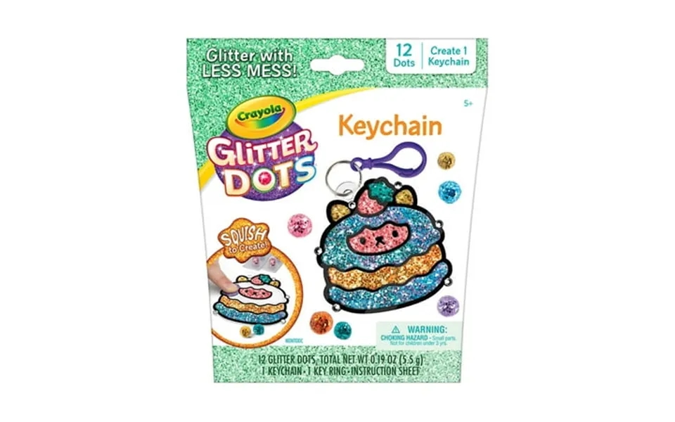 Crayola Glitter Dots Keychain Diy Craft Kit Glitter With Less Mess Award Winning Toy 0
