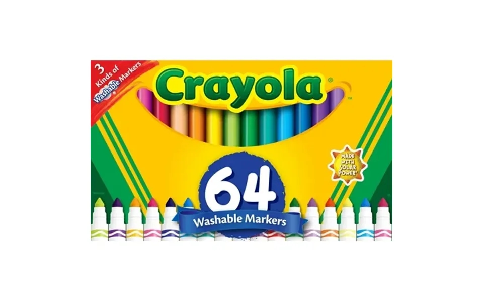 Crayola Washable Broad Line Markers With Gel Fx Markers 64 Count