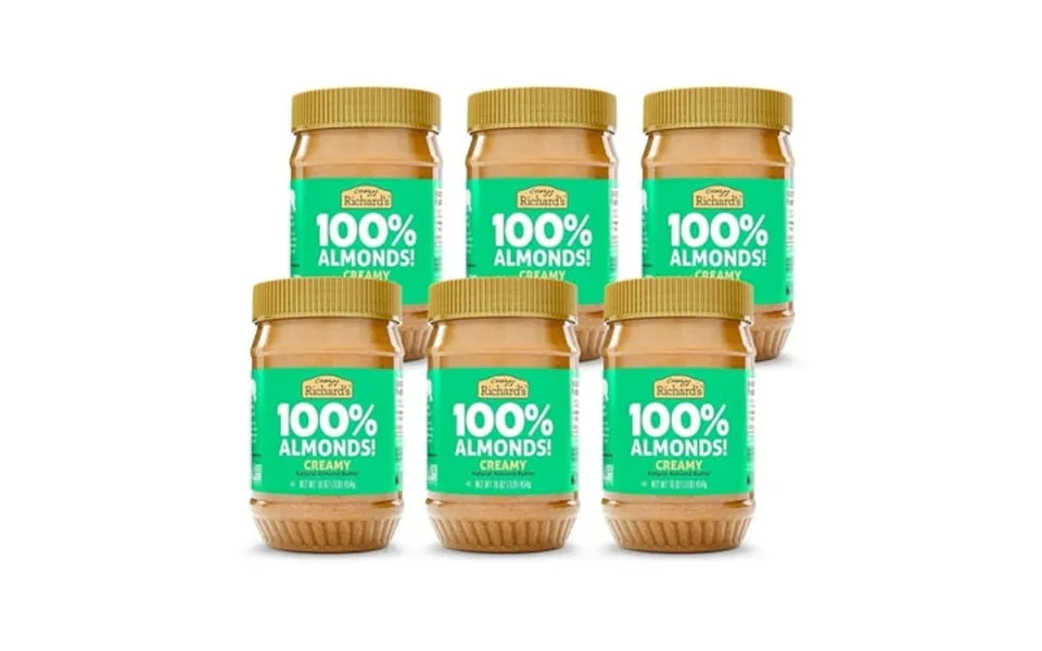 Crazy Richard S Almond Creamy Dry Roasted Butter No Added Sugar Non-gmo 16oz Pack Of 6