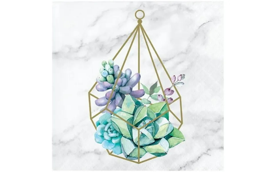 Creative Converting 350546 5 In. Basic Paper Disposable Cocktail Napkins Green & Blue