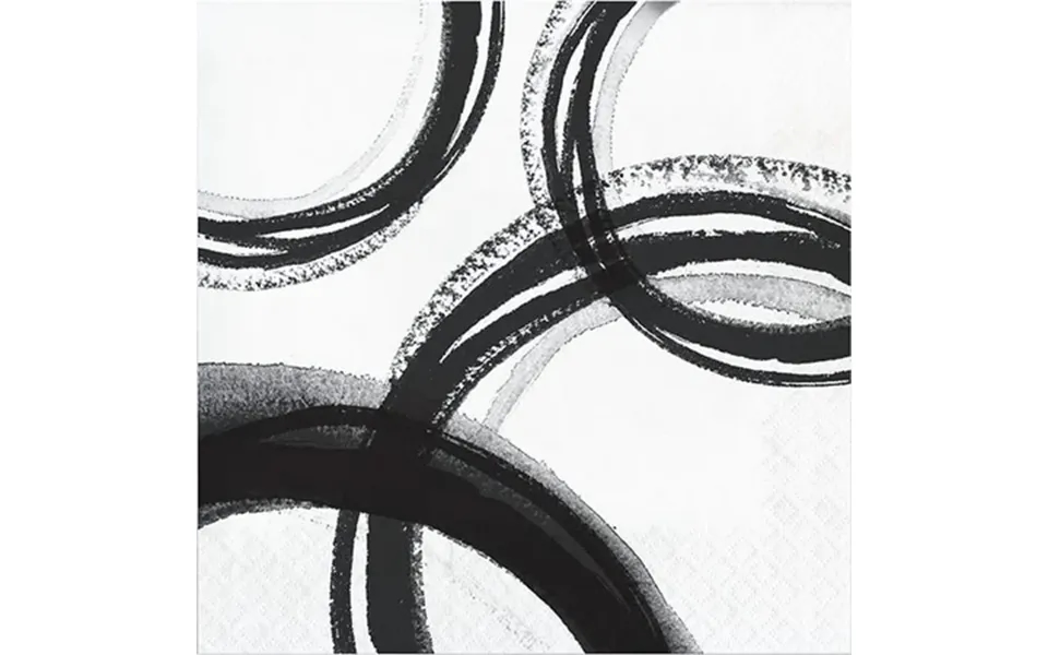 Creative Converting 354069 6.5 X 6.5 In. 3-ply Luncheon Napkin Black & White