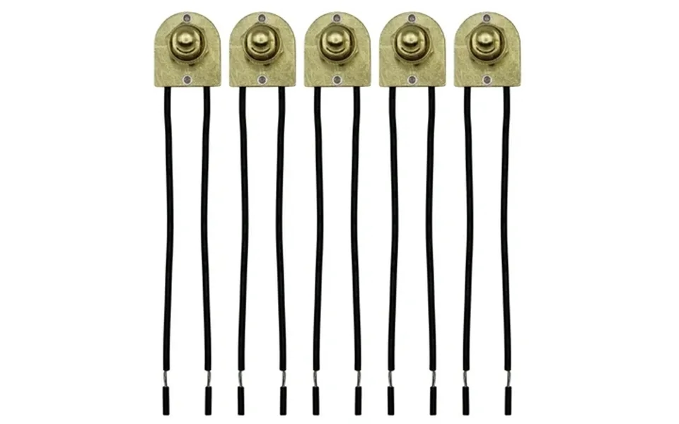 Creative Hobbies 5 Pack Of Metal Push Button On Off Switches Single Circuit 3a-120v Brass Finish Metal Bushing With 6 In