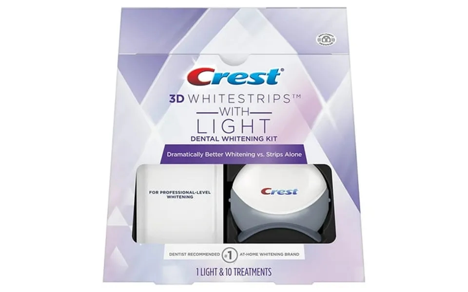Crest 3d Whitestrips With Light Teeth Whitening Strip Kit 10 Treatments