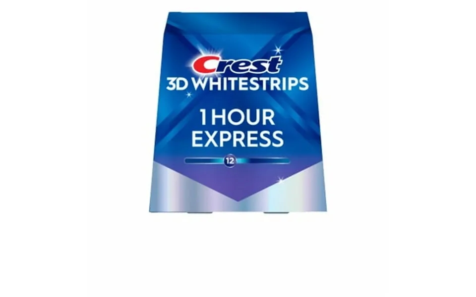 Crest 3d Whitrstrips 1-hour Express At-home Teeth Whitening Kit 10 Ct - Pack Of 2