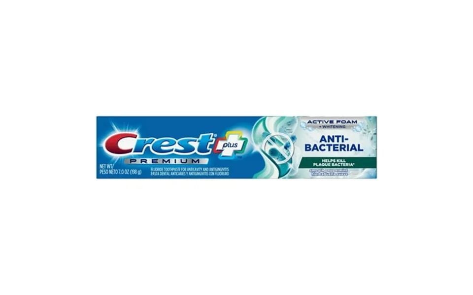 Crest Premium Plus Anti-bacterial Toothpaste Smooth Peppermint Flavor 7