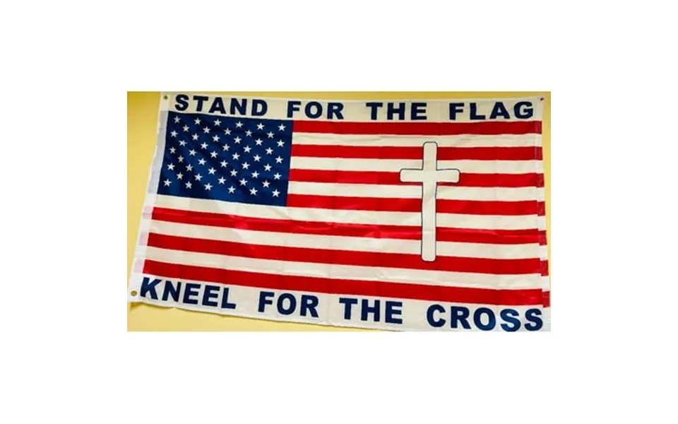 Cristian Usa Patriotic Flags 3x5 Stand For The Flag Kneel For The Cross