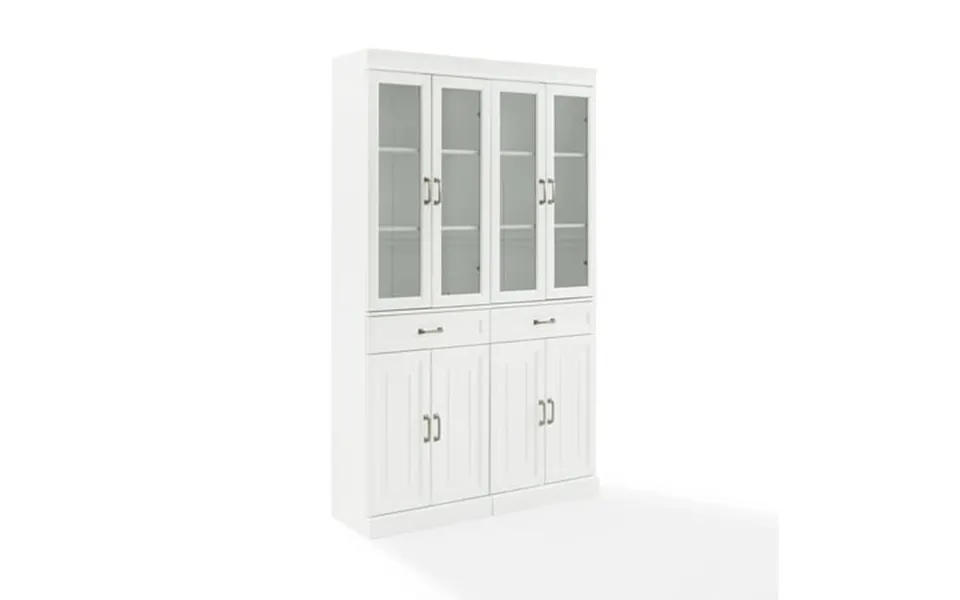 Crosley Furniture Stanton 2pc Glass Door Pantry Set White - 2 Pantries